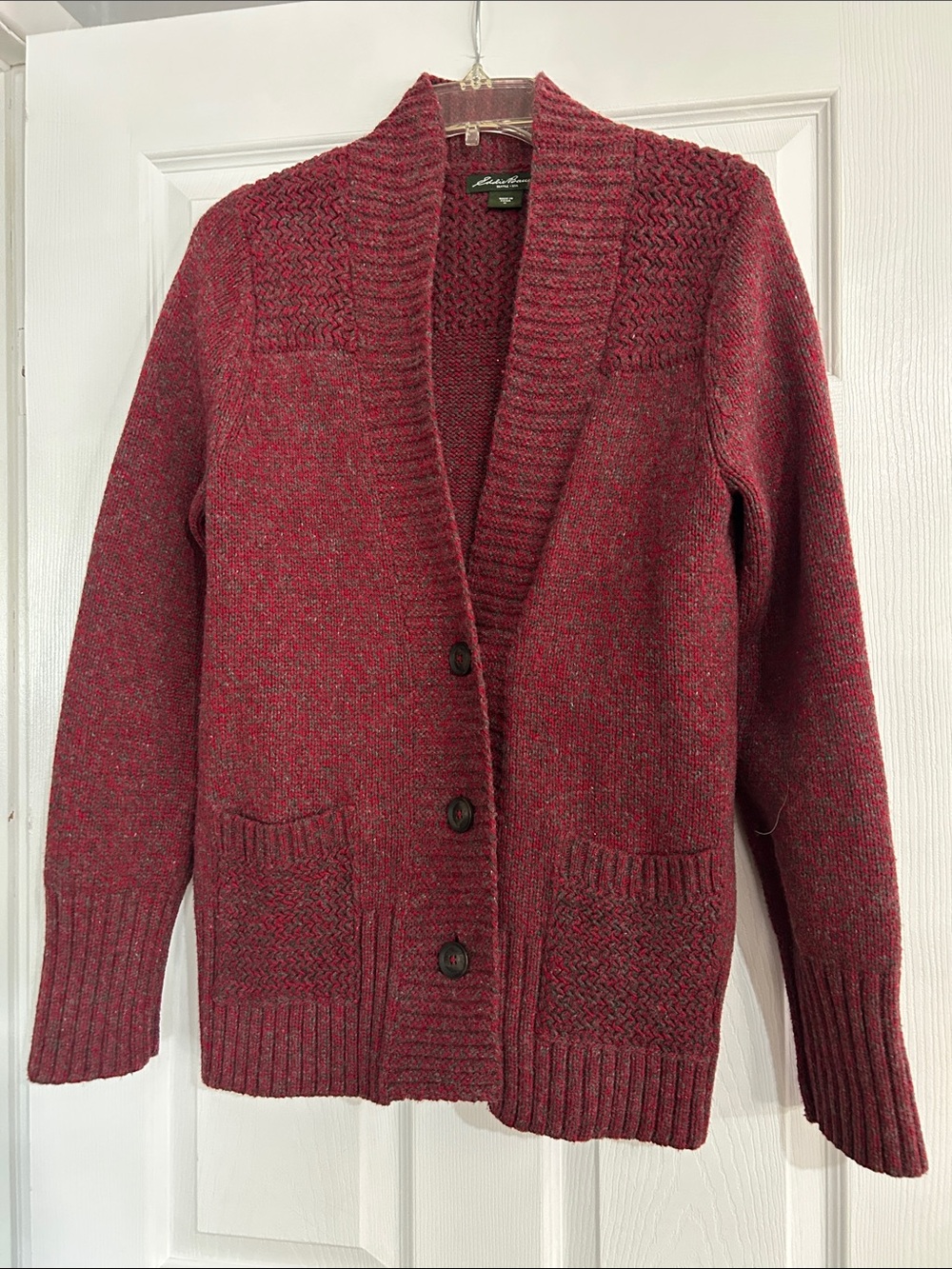 Eddie Bauer Chunky Knit Shawl Collar Cardigan Sweater